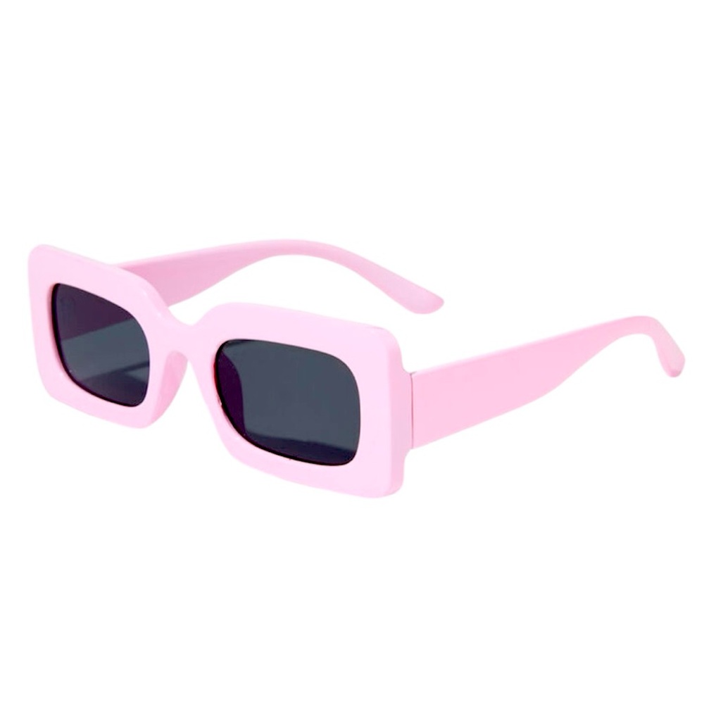 Pink Rectangle Retro Sunglasses - NWT - Picture 1 of 2